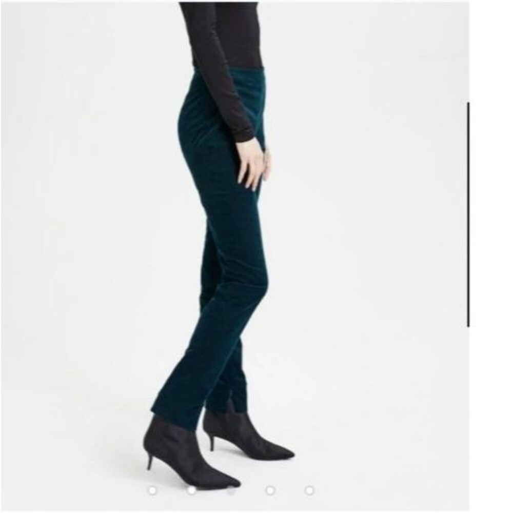 Theory Women's HW Legging  Poplar Oslo Corduroy Zipper Ankle Pants 00 NWT 298 GR